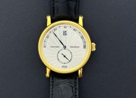 Chronoswiss Delphis CH-1421 (Unknown (random serial)) - Silver dial 39 mm Yellow Gold case