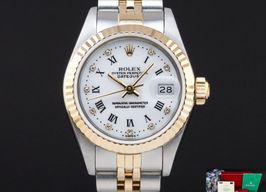 Rolex Lady-Datejust 69173 (1991) - Wit wijzerplaat 26mm Goud/Staal