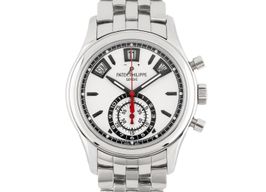 Patek Philippe Annual Calendar Chronograph 5960/1A-001 (2017) - Zilver wijzerplaat 41mm Staal