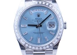 Rolex Day-Date 40 228396TBR (2020) - Blue dial 40 mm Platinum case