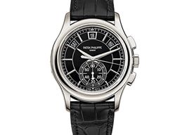 Patek Philippe Annual Calendar Chronograph 5905P-010 (2018) - Black dial 42 mm Platinum case