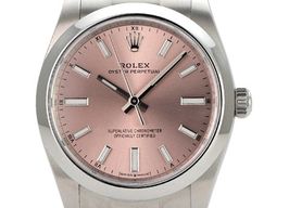 Rolex Oyster Perpetual 34 124200 (2024) - Roze wijzerplaat 34mm Staal