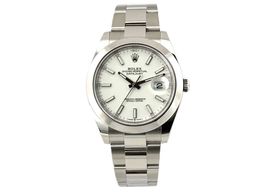 Rolex Datejust 41 126300 (2022) - Wit wijzerplaat 41mm Staal