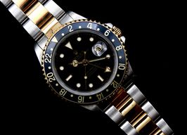 Rolex GMT-Master II 16713 (1993) - Zwart wijzerplaat 40mm Goud/Staal