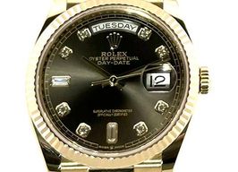 Rolex Day-Date 36 128238 (2021) - Grey dial 36 mm Yellow Gold case