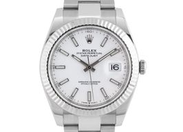 Rolex Datejust 41 126334 (2019) - Wit wijzerplaat 41mm Staal