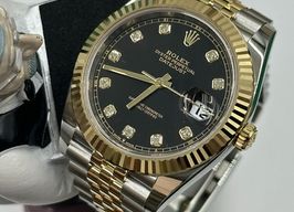 Rolex Datejust 41 126333-0006 (Unknown (random serial)) - Black dial 41 mm Gold/Steel case