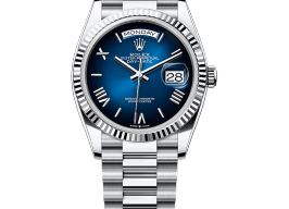 Rolex Day-Date 36 128236 (2025) - Blauw wijzerplaat 36mm Platina