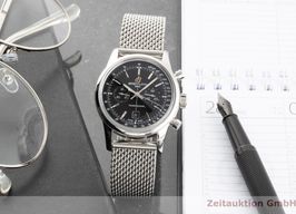 Breitling Transocean Chronograph Unitime A4131012/BC06 (Unknown (random serial)) - Black dial 38 mm Steel case