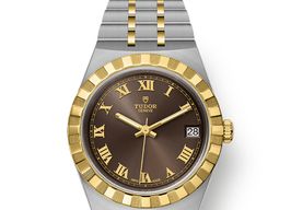 Tudor Royal 28403 (2024) - Bruin wijzerplaat 34mm Staal