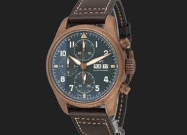 IWC Pilot Spitfire Chronograph IW387902 (2015) - Groen wijzerplaat 41mm Brons