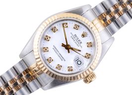 Rolex Lady-Datejust 69173 (1985) - White dial 26 mm Gold/Steel case