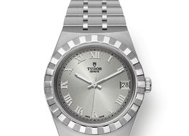 Tudor Royal 28400-0001 (2024) - Zilver wijzerplaat 34mm Staal