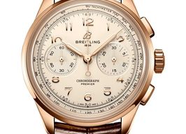 Breitling Premier RB0930371G1P1 (2026) - Silver dial 40 mm Red Gold case