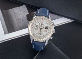 Breitling Montbrillant Olympus A19340 (Onbekend (willekeurig serienummer)) - Zilver wijzerplaat 43mm Staal