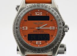 Breitling Emergency E76321 (2011) - Oranje wijzerplaat 43mm Titanium