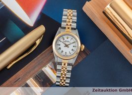 Rolex Oyster Perpetual 67193 (1985) - White dial 26 mm Gold/Steel case