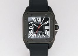 Cartier Santos 100 WSSA0006 (Unknown (random serial)) - Black dial 41 mm Steel case