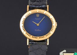 Rolex Cellini 4081 (1989) - Blue dial 25 mm Yellow Gold case