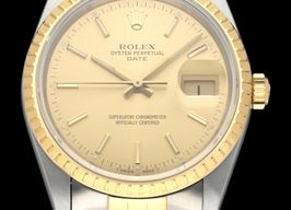 Rolex Oyster Perpetual Date 15223 (1989) - 34mm Goud/Staal