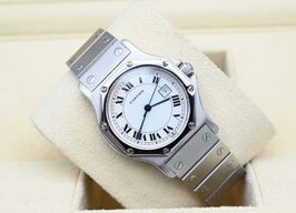 Cartier Santos 2965 (Unknown (random serial)) - White dial 30 mm Steel case