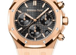 Audemars Piguet Royal Oak Chronograph 26240OR.OO.D002CR.02 (2025) - Zwart wijzerplaat 41mm Roségoud