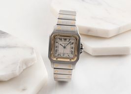 Cartier Santos Galbée W20011C4 (1991) - Silver dial 29 mm Gold/Steel case