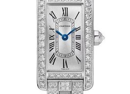 Cartier Tank Américaine WJTA0060 (2026) - Silver dial 15 mm White Gold case