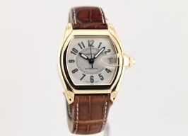 Cartier Roadster 2524 (Unknown (random serial)) - Silver dial 37 mm Yellow Gold case