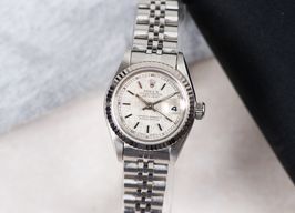 Rolex Lady-Datejust 69174 (1991) - Zilver wijzerplaat 26mm Staal