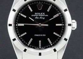 Rolex Air-King 14010M (2001) - Zwart wijzerplaat 34mm Staal