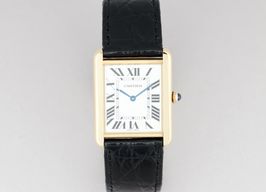 Cartier Tank Solo 2742 (2011) - White dial 27 mm Yellow Gold case