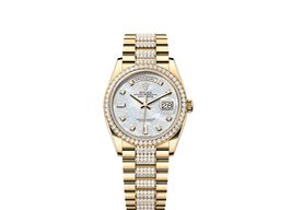 Rolex Day-Date 36 128348RBR (2025) - Parelmoer wijzerplaat 36mm Geelgoud