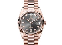 Rolex Day-Date 36 128235-0050 (2024) - Grey dial 36 mm Rose Gold case