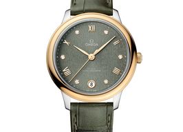 Omega De Ville 434.23.34.20.60.001 (2025) - Groen wijzerplaat 34mm Goud/Staal
