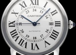 Cartier Ronde Solo de Cartier 3517 (2014) - Zilver wijzerplaat 42mm Staal