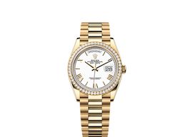 Rolex Day-Date 36 128348RBR (2025) - Wit wijzerplaat 36mm Geelgoud