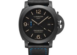 Panerai Luminor 1950 3 Days GMT Automatic PAM01441 (2025) - Zwart wijzerplaat 44mm Titanium