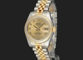 Rolex Lady-Datejust 179173 (2015) - Champagne wijzerplaat 26mm Goud/Staal