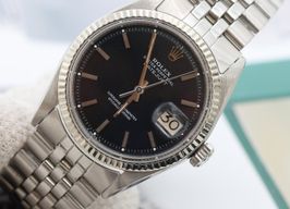 Rolex Datejust 1601 (Onbekend (willekeurig serienummer)) - Zwart wijzerplaat 36mm Staal