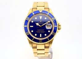 Rolex Submariner Date 16618 (1991) - Blue dial 40 mm Yellow Gold case