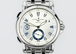 Ulysse Nardin Dual Time 243-55-7/91 (Onbekend (willekeurig serienummer)) - Zilver wijzerplaat 42mm Staal