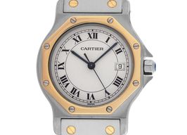 Cartier Santos 187902 (1993) - White dial 30 mm Gold/Steel case