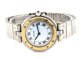Cartier Santos 8191 (2000) - White dial 27 mm Gold/Steel case