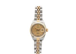 Rolex Lady-Datejust 69173 (Onbekend (willekeurig serienummer)) - Champagne wijzerplaat 26mm Goud/Staal