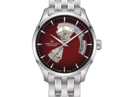 Hamilton Jazzmaster Open Heart H32675170 (2025) - Rood wijzerplaat 40mm Staal