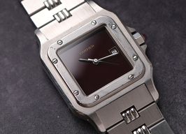 Cartier Santos 2960 (Unknown (random serial)) - Red dial 29 mm Steel case