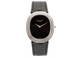 Patek Philippe Golden Ellipse 3634 with Onyx Dial (1975) - Black dial 33 mm White Gold case