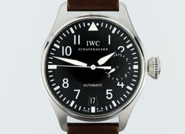 IWC Big Pilot IW500401 (Onbekend (willekeurig serienummer)) - Zwart wijzerplaat 46mm Staal