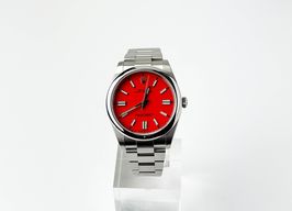 Rolex Oyster Perpetual 41 124300 (2021) - Red dial 41 mm Steel case